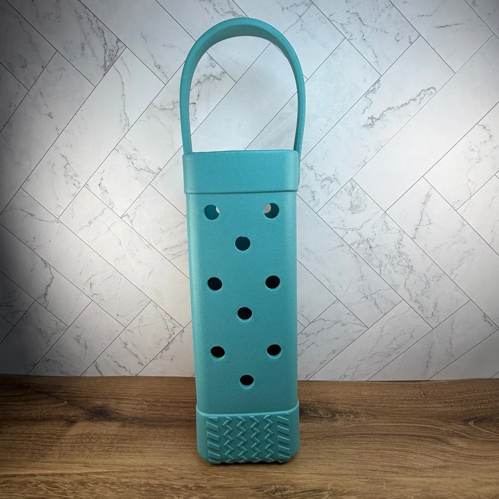Bogg Bag BYO Wine Water Tote Bag Turquoise Blue EVA Waterproof Excellent